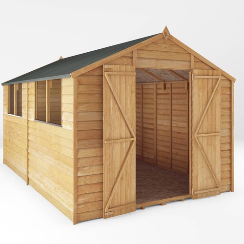 12x8 wooden garden shed apex - wooden,
