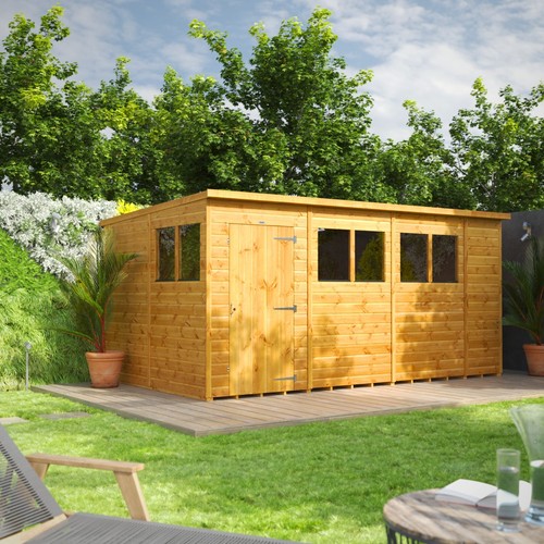 Shed power pent garden - shed,
