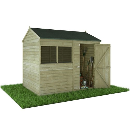 8x6 garden shed wooden - wooden, reverse
