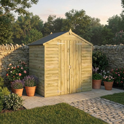 4x6 wooden garden shed overlap - garden,