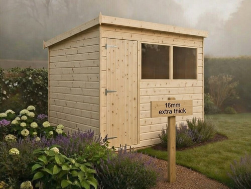 Wooden pent garden shed - shed,