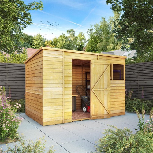 10x6 wood garden shed overlap - 10x6,