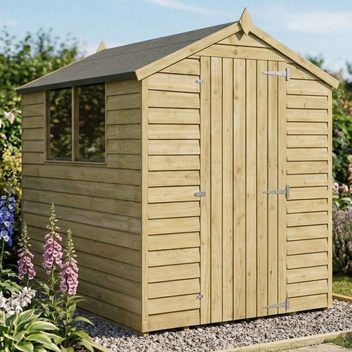 7x5 wooden garden shed single - 7x5,