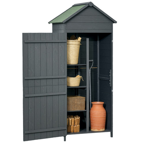 Outsunny wooden garden shed - wooden,